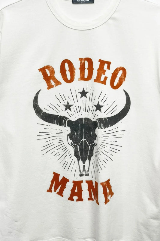 T-Shirt Femme Rodeo Mama - Coton Stretch Graphique Western Chic - Oléna-Fashion