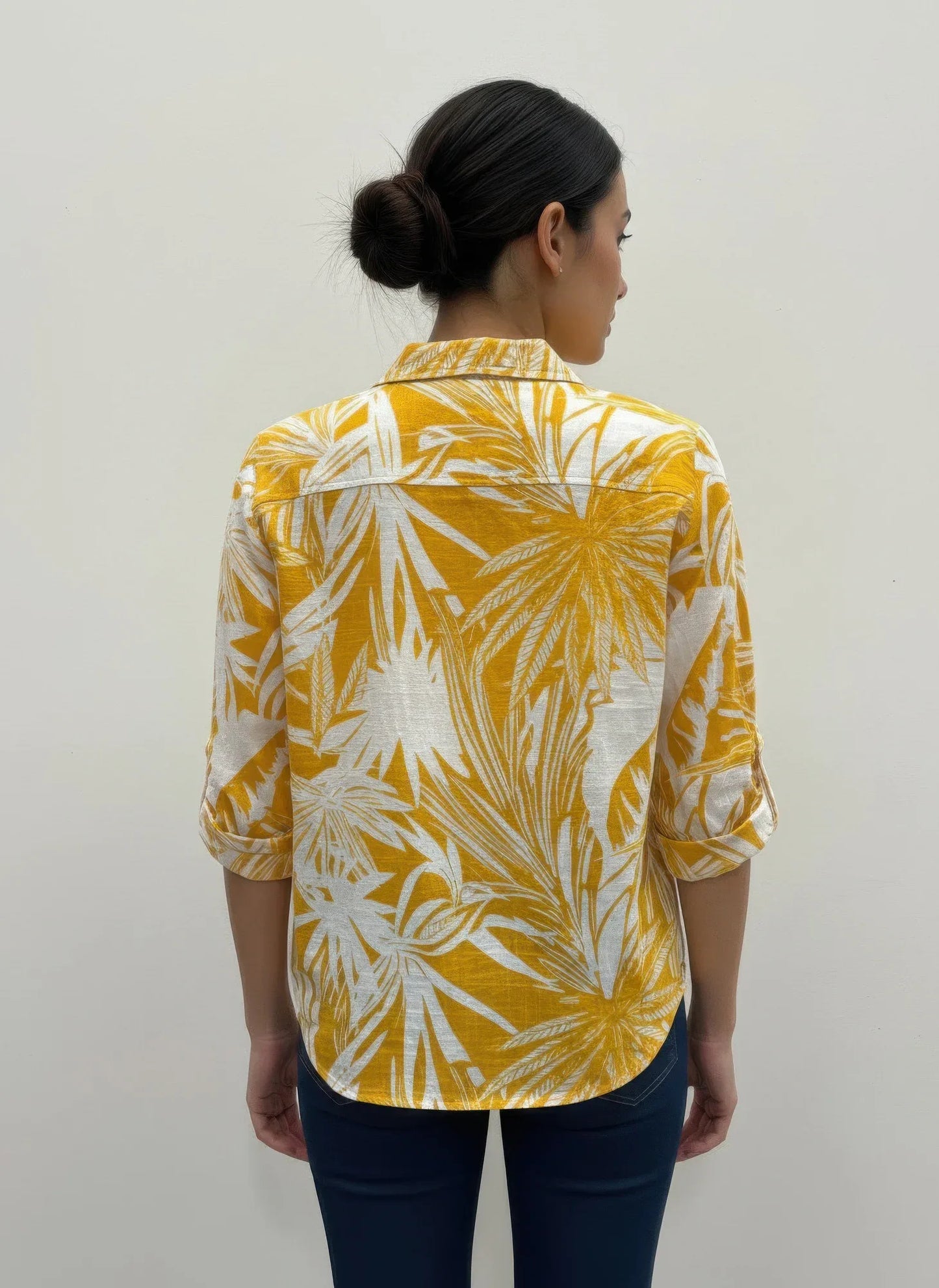 Blouse Femme Coton Imprimée - Manches 3/4 Confort Élégant - Oléna-Fashion