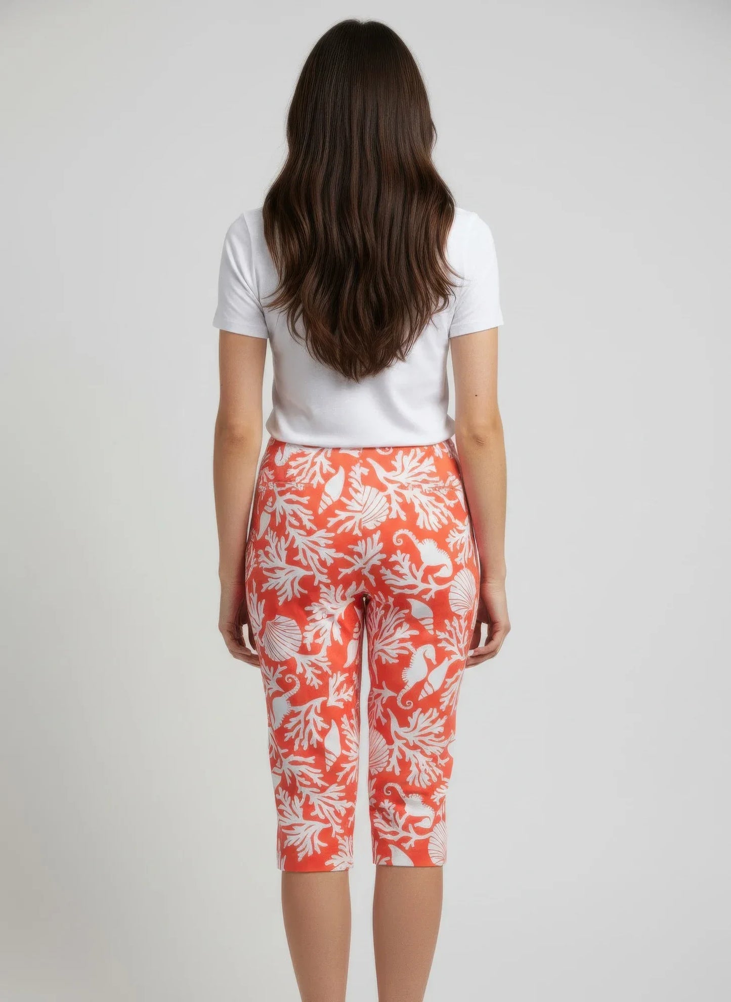 Pantalon Femme Court Imprimé - Taille Élastique Confort Chic - Oléna-Fashion