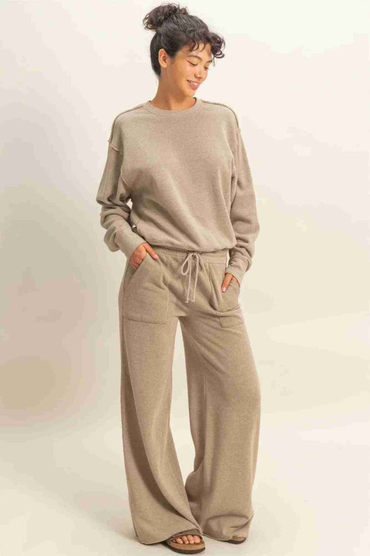 Sweatshirt Femme Détails Bords Bruts - French Terry Délavé - Oléna-Fashion