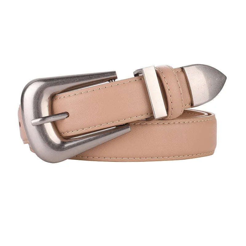 Ceinture en cuir véritable pour femme, cuir bordeaux avec structure en métal doré, mode décontractée de luxe, environnement pour robes en jean