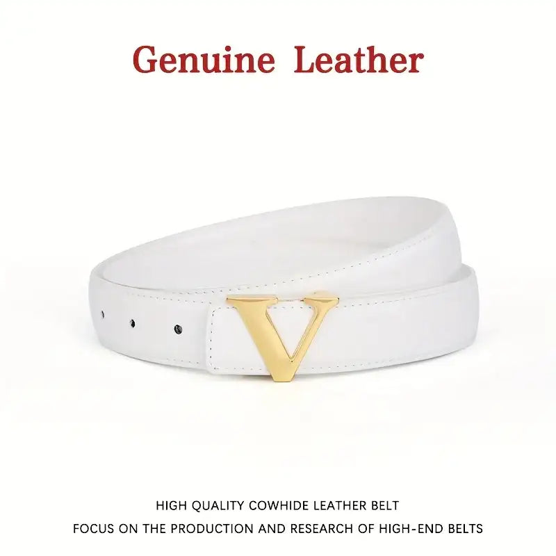 Ceinture élégante en cuir véritable pour femme – vue 8