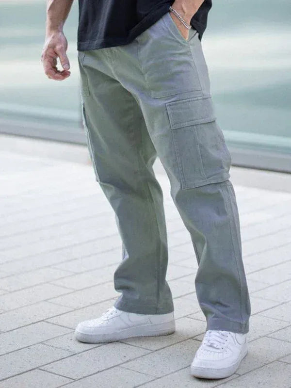 Pantalon homme décontracté coupe droite, 100% confortable - Oléna-Fashion