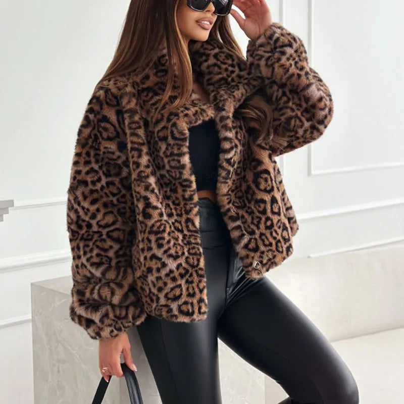 Manteau imprimé léopard femme, coupe ample et simple boutonnage – vue 11