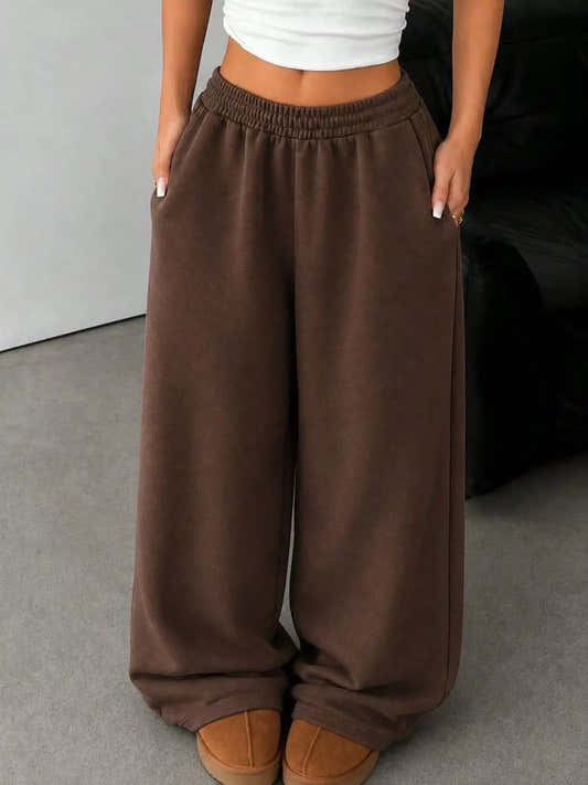 Pantalon de jogging large à poches pour femme – vue 2