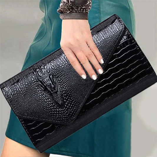 Pochette élégante imprimé crocodile à bandoulière pour femme – vue 2