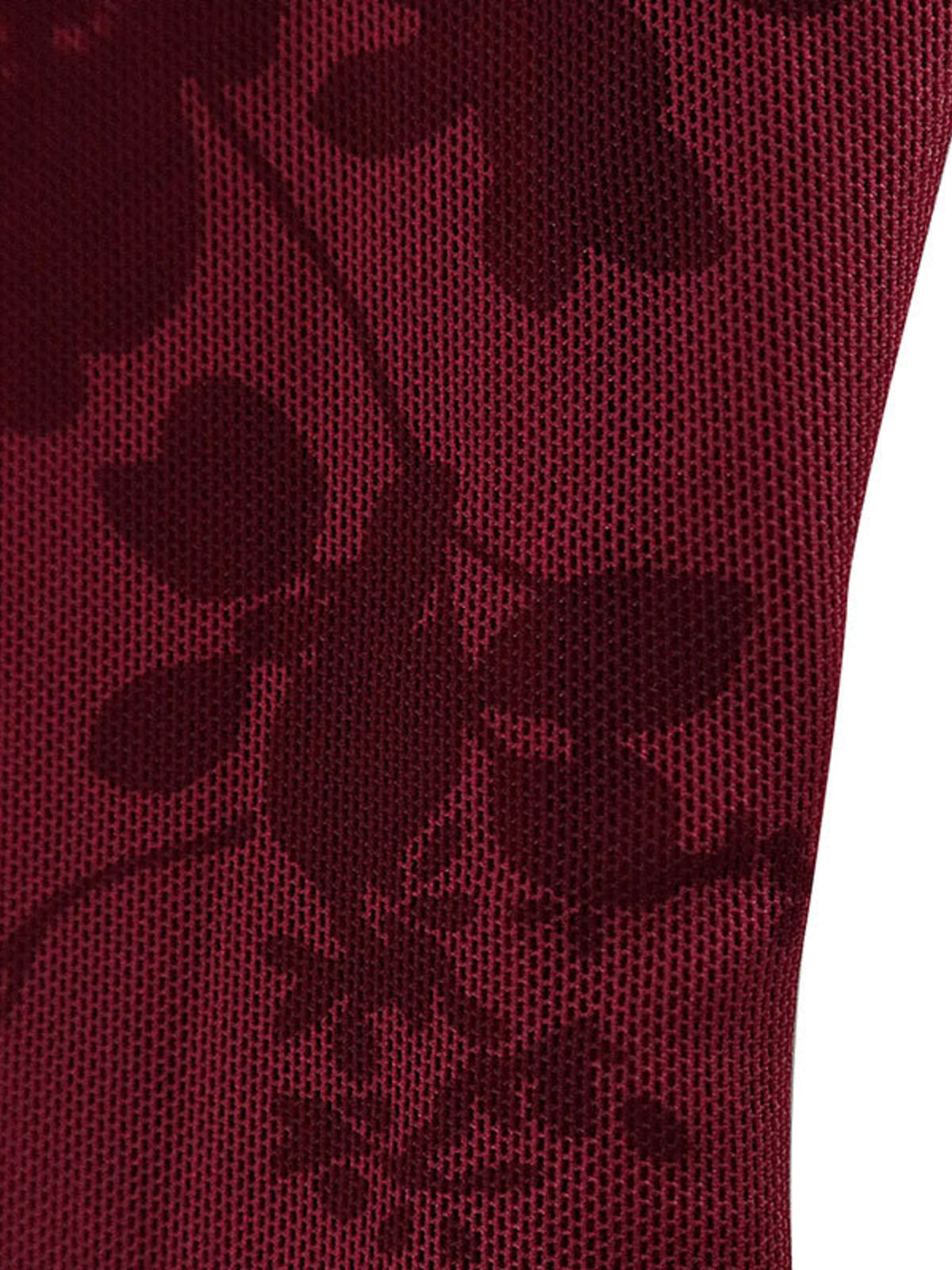 Robe moulante courte bordeaux à manches longues en maille filet pour femme – vue 13