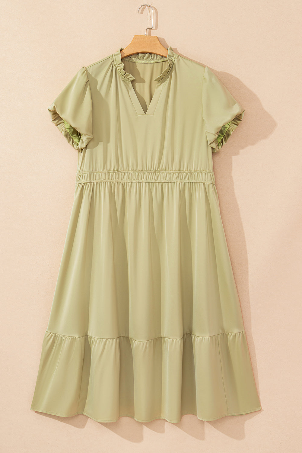 Robe Maxi Plus Size Élégante Verte