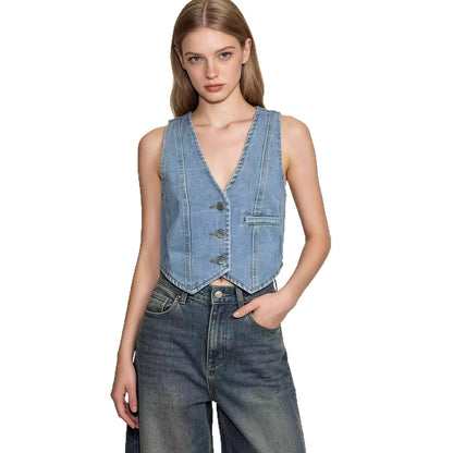 Damen-Jeansweste Elegante Stadtansicht