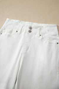 Jean Large Taille Haute Double Bouton – 4 Coloris