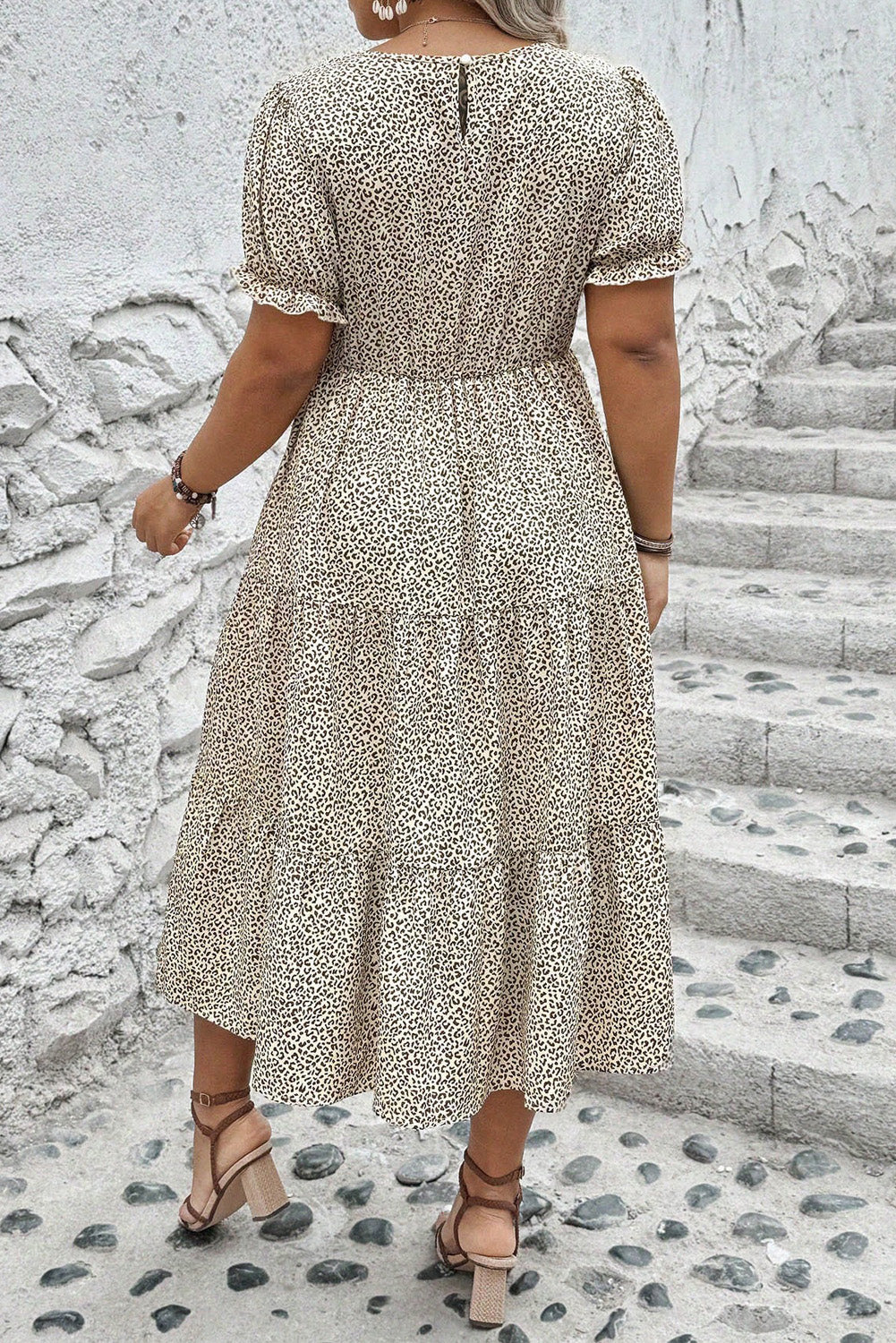 Robe léopard grande taille femme – Élégante & Confortable