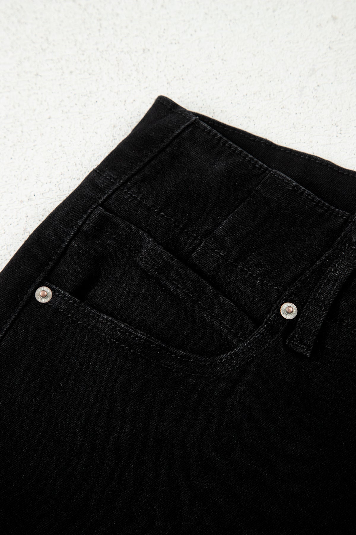 Jean Large Taille Haute Double Bouton – 4 Coloris