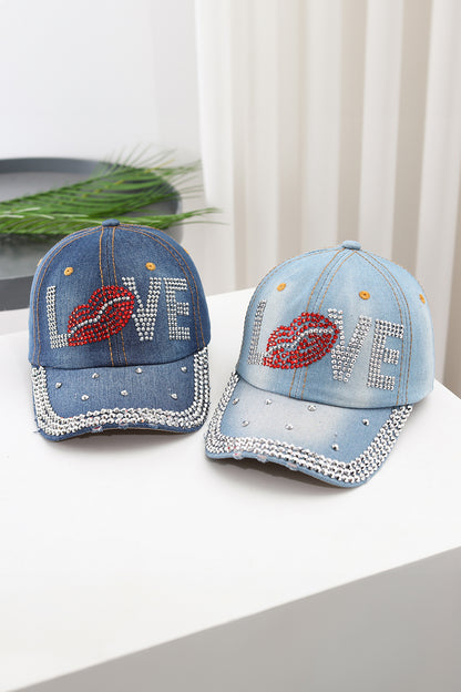 Casquette en Denim Chic Incontournable avec Strass