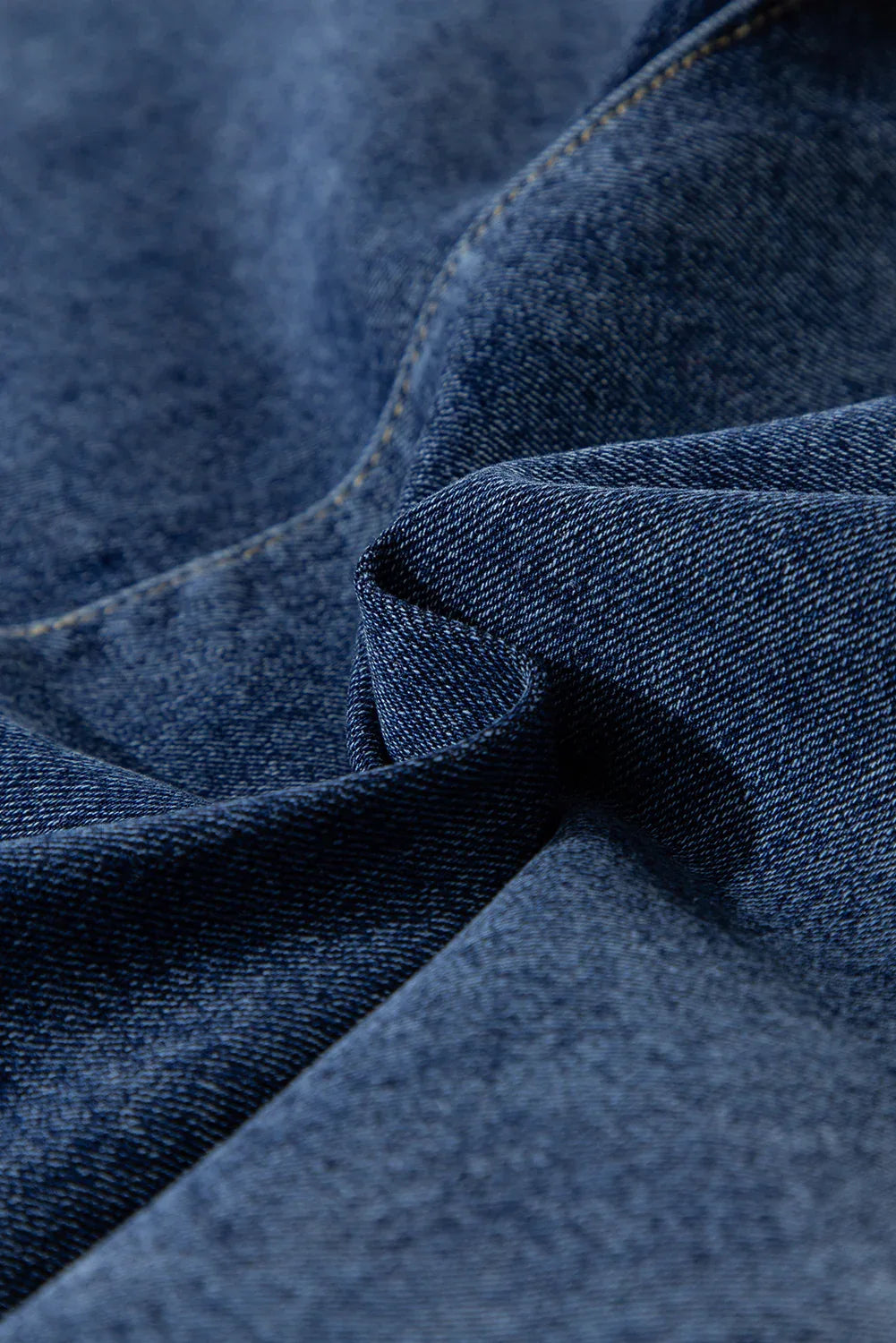 Jupe-Short Denim Bleu Femme - Skort Effet Enroulé 2-en-1 - Oléna-Fashion