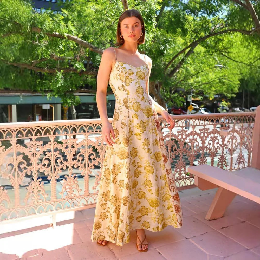 Robe Femme Été 100% Séduction – Imprimé Tendance, Bretelles Spaghetti M