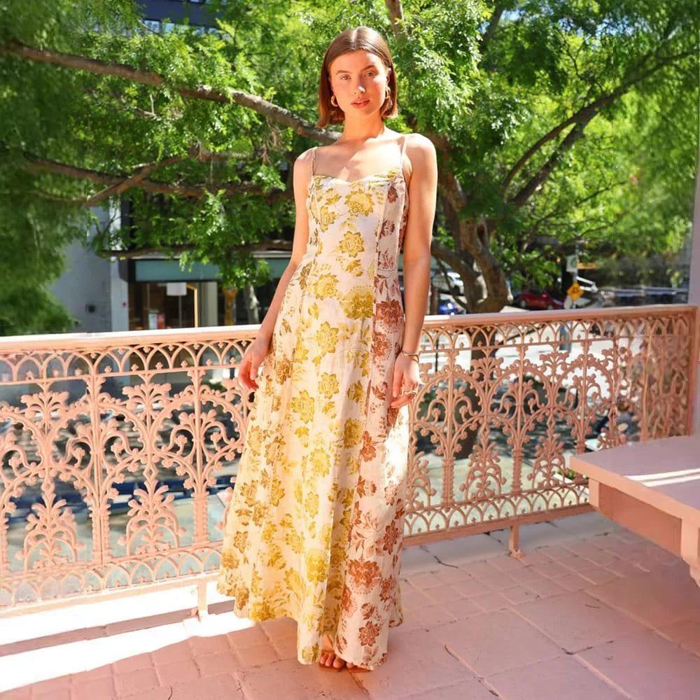 Robe Femme Été 100% Séduction – Imprimé Tendance, Bretelles Spaghetti