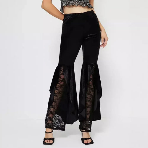 1 Pantalon à Pattes Larges en Dentelle pour Femme: Style Habillé
