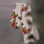 Pantalon Décontracté Femme Confortable Plumes Chic