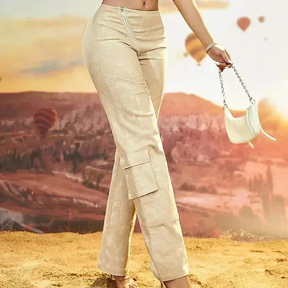 1 Pantalon Femme Cargo Décontracté – Confort et Tendance au Quotidien