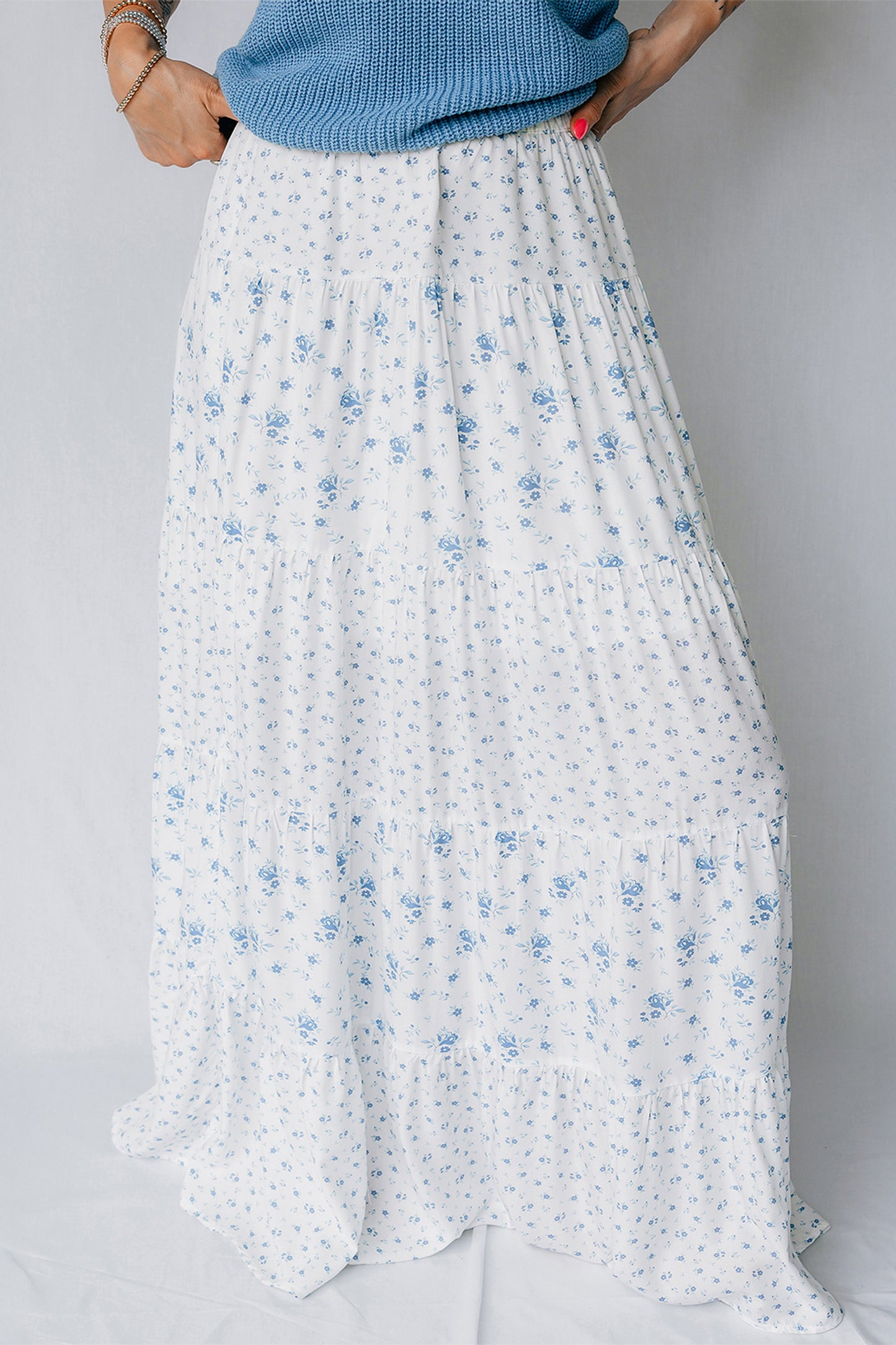 Jupe Maxi Bohème Incontournable à Imprimé Floral
