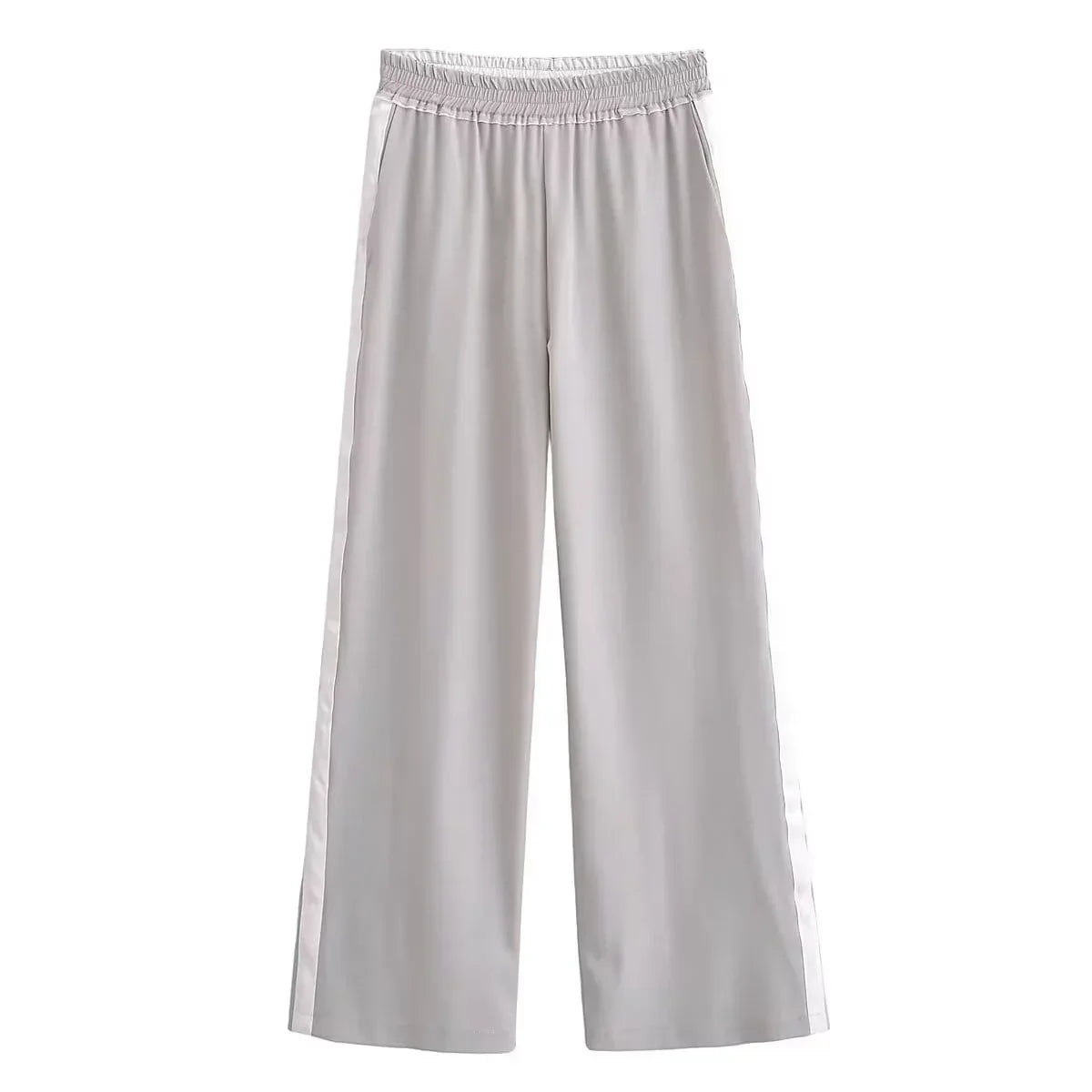 Pantalon ample à rayures latérales pour femme-Style Décontracté - Oléna-Fashion