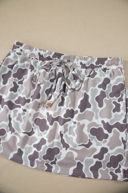 Jupe femme tendance Incontournable avec taille élastique et imprimé camouflage