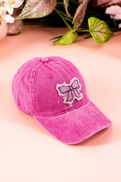 Elegant Pink Red Patchwork Baseball Cap