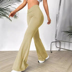 Pantalon coupe bootcut amincissants taille en V pour femmes 100% confortable