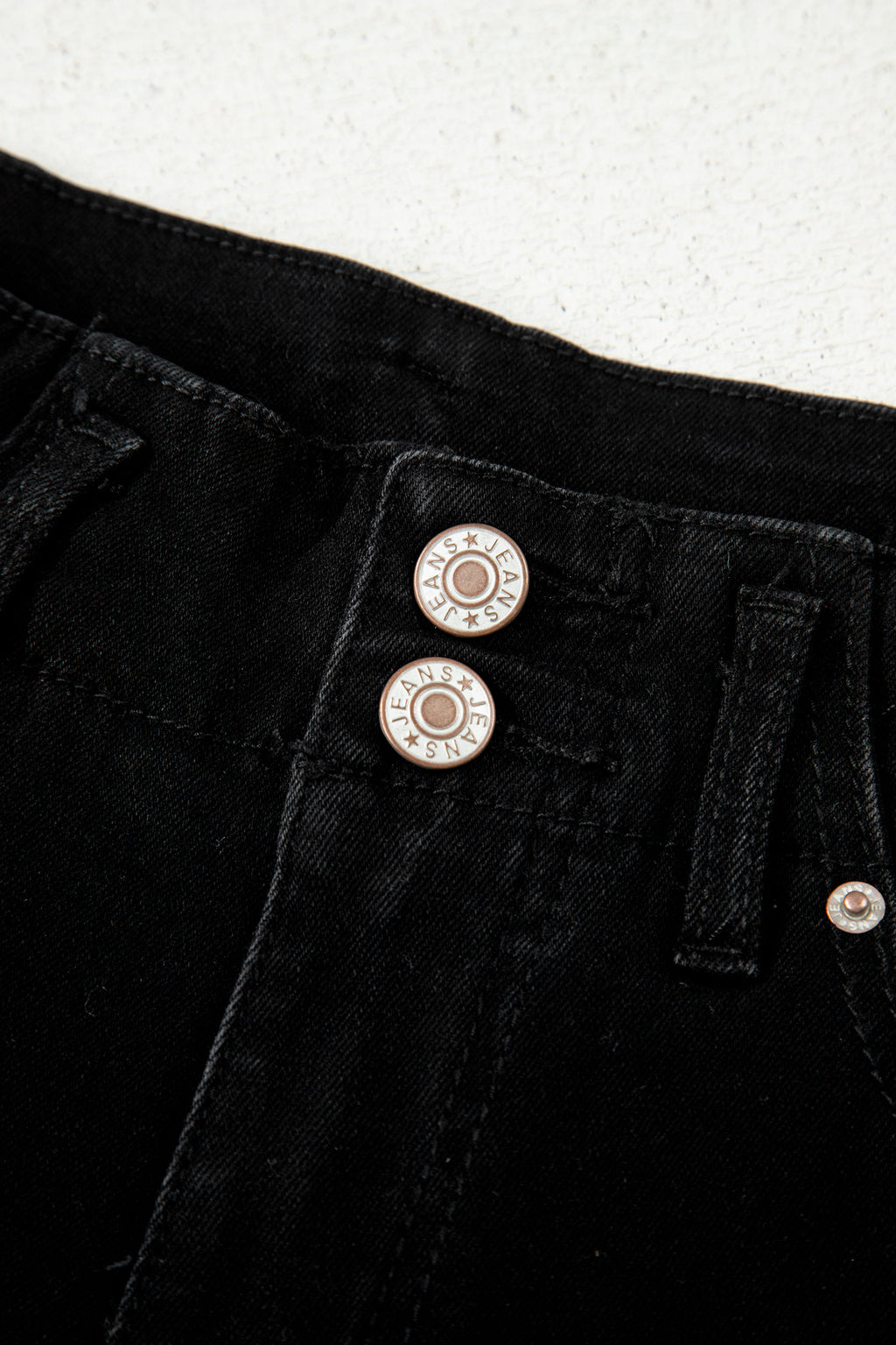 Jean Large Taille Haute Double Bouton – 4 Coloris