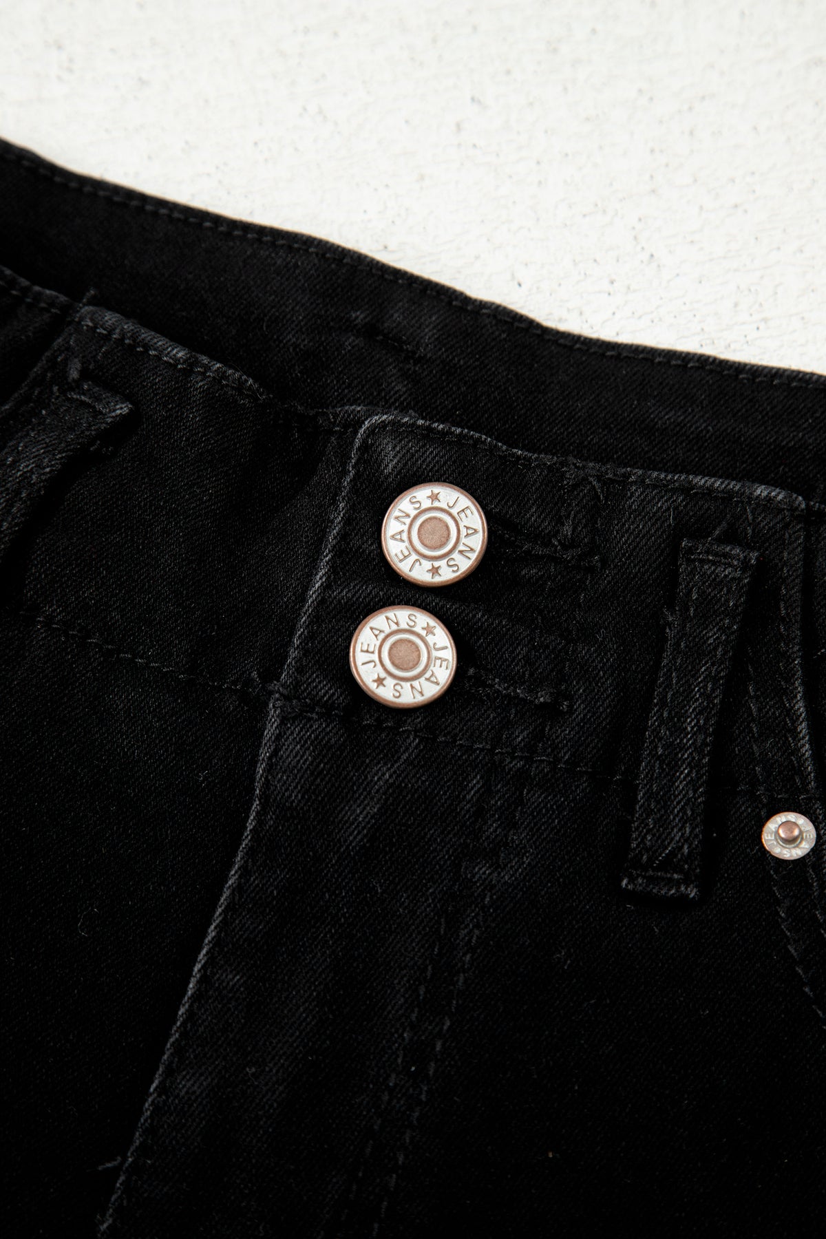 Jean Large Taille Haute Double Bouton – 4 Coloris