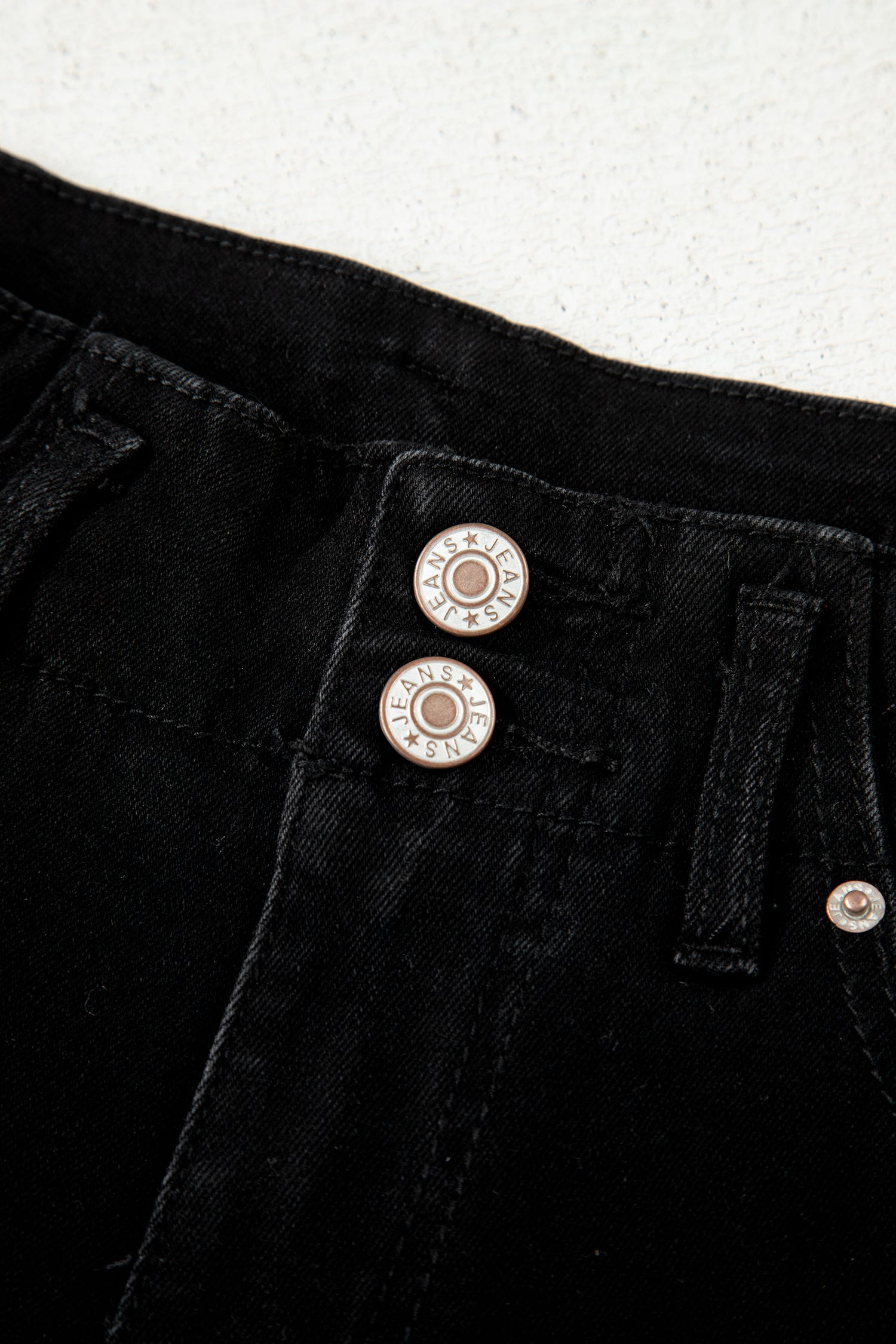 Jean Large Taille Haute Double Bouton – 4 Coloris