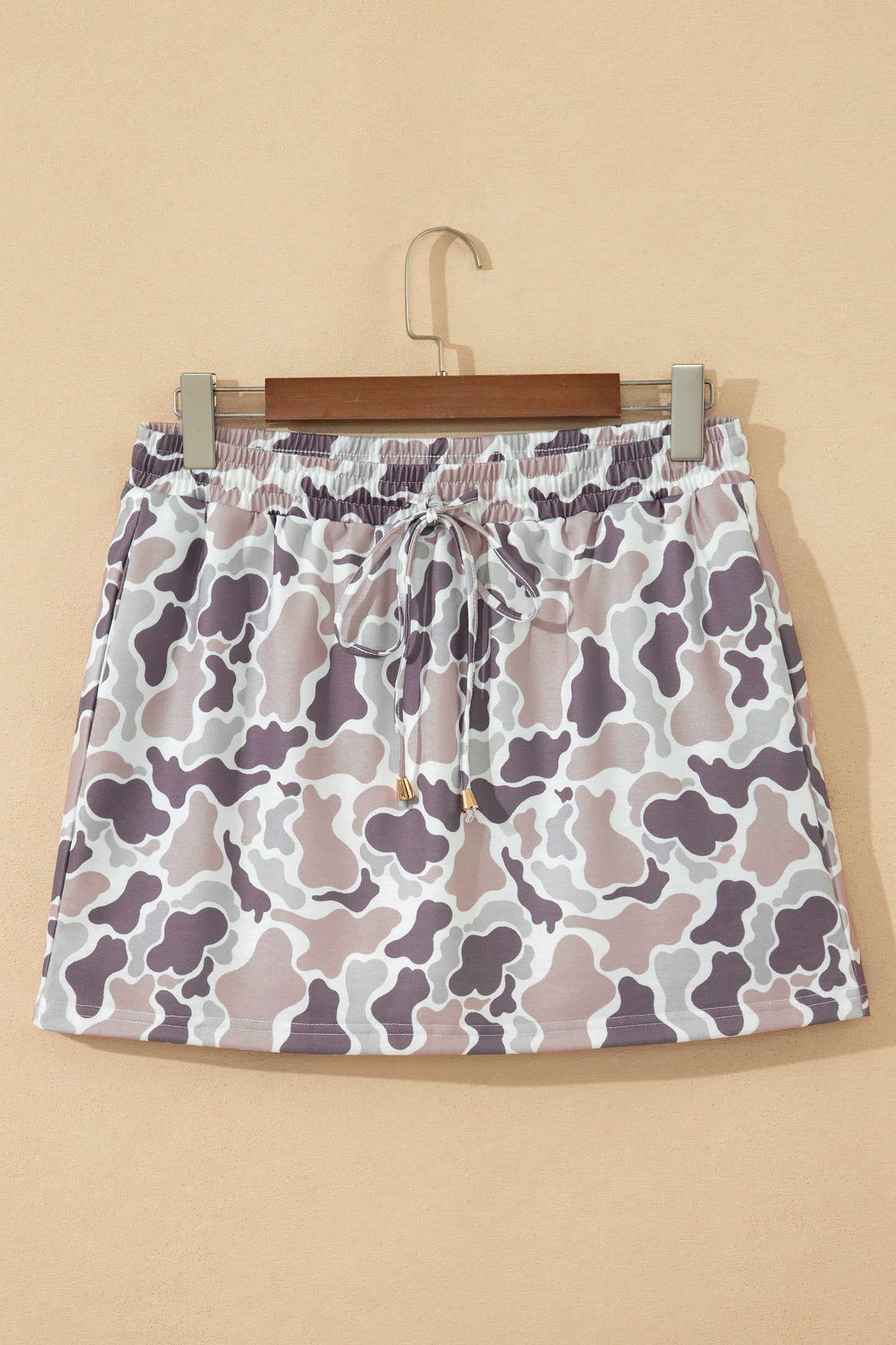 Jupe femme tendance Incontournable avec taille élastique et imprimé camouflage