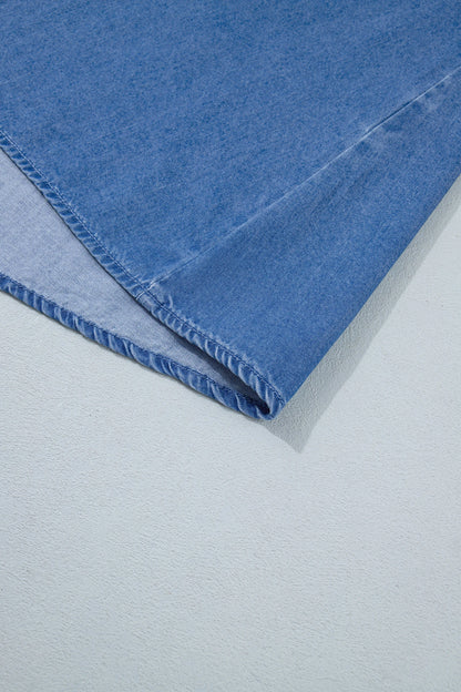 Robe midi femme en jean bleu