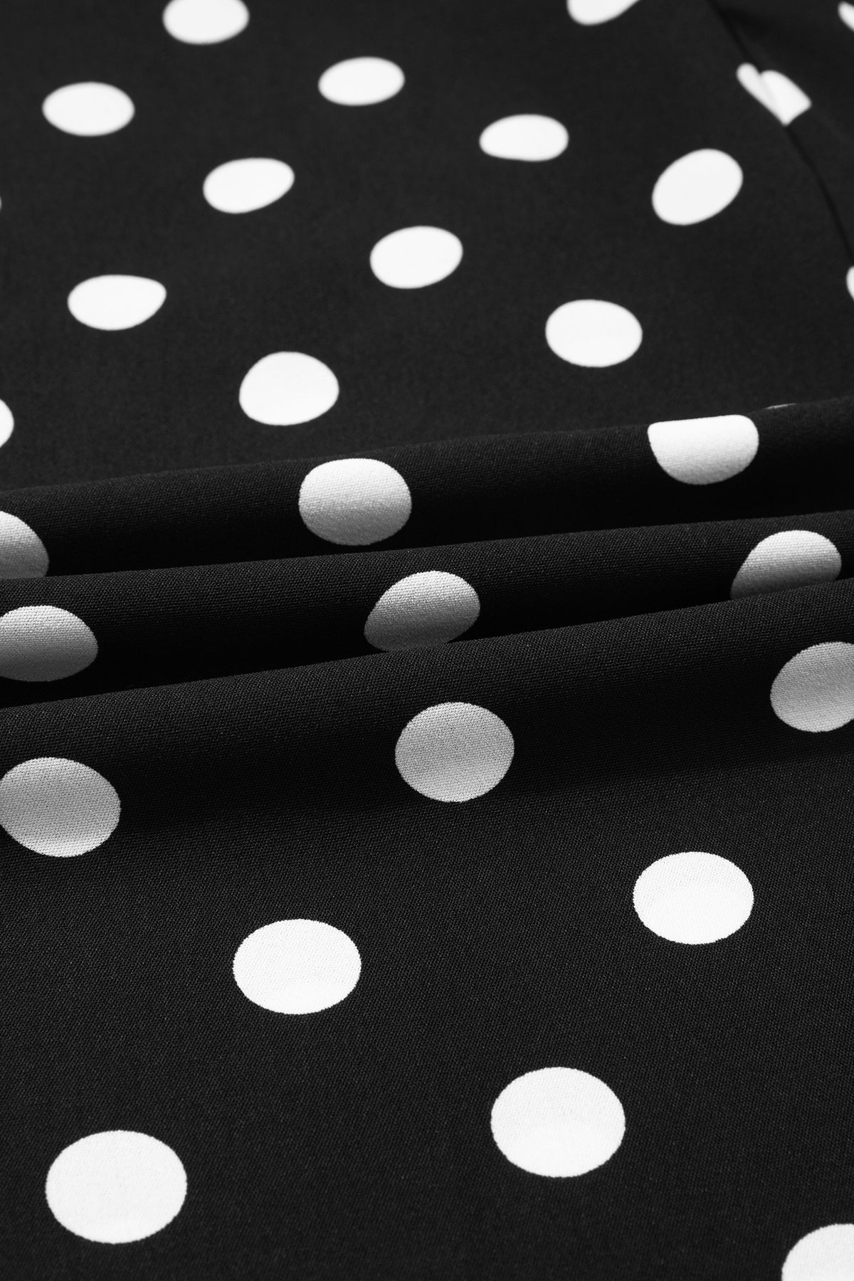 Pantalon Large à Pois Taille Mi-Haute Poches Plaquées – 4 Coloris