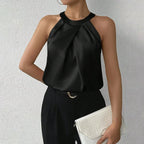 1 Chemisier en satin élégant, pour la saison estivale Confort et raffinement