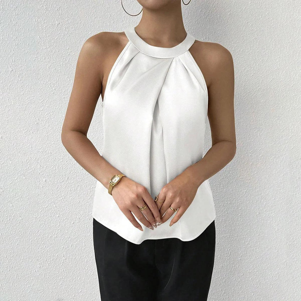 1 Chemisier en satin élégant, pour la saison estivale Confort et raffinement Apricot