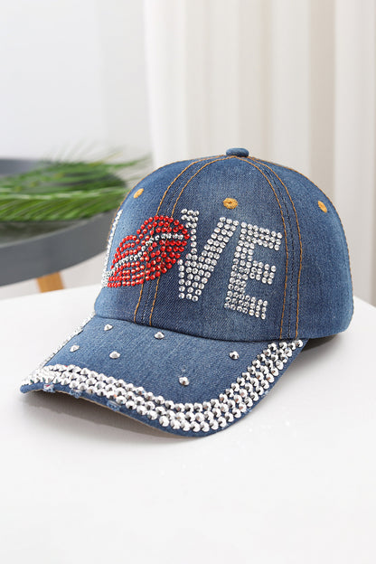 Casquette en Denim Chic Incontournable avec Strass