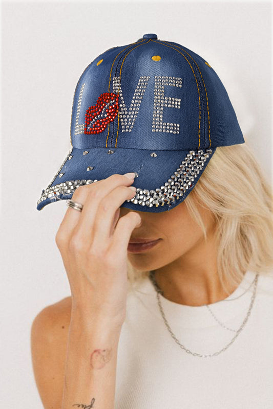 Casquette en Denim Chic Incontournable avec Strass