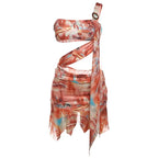 Robe moulante sexy à dos nu-L'Essence de l'Été S