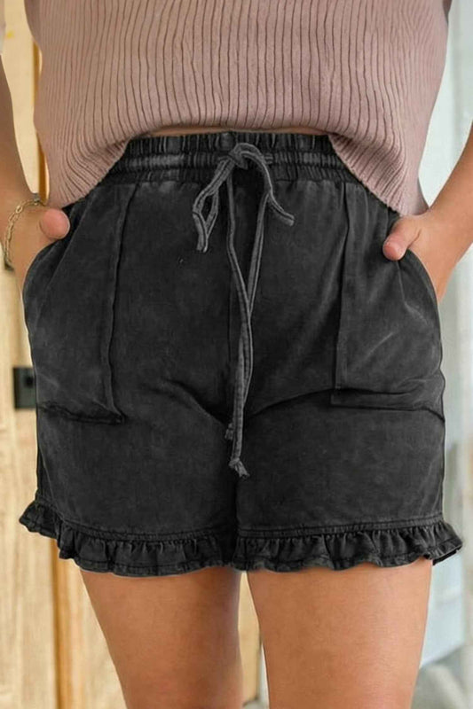Shorts grande taille Élégants-noir vue principal