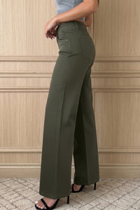 Jean Large Taille Haute Double Bouton – 4 Coloris
