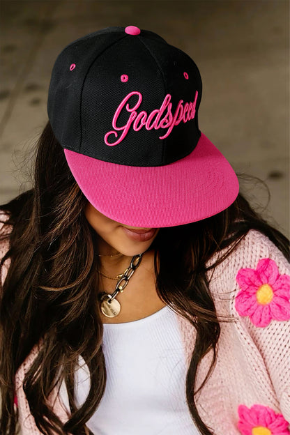 Elegante Baseballkappe mit Farbblockdesign, Rosa