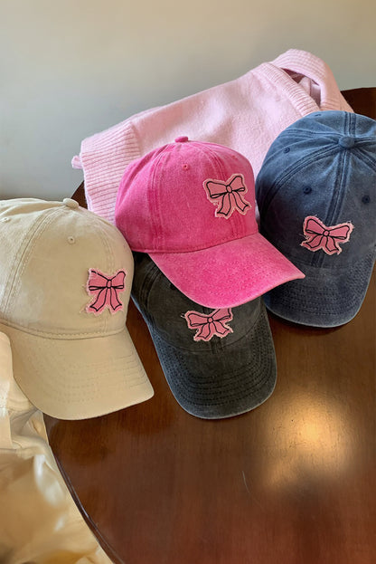 Elegant Pink Red Patchwork Baseball Cap