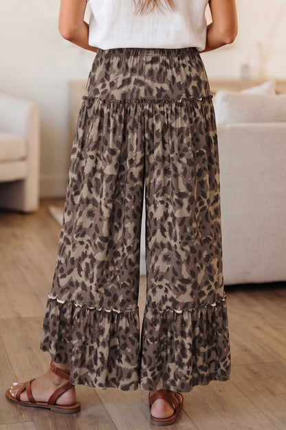 Pantalon Large Camouflage Multicolore – Coupe Wide Leg Casual
