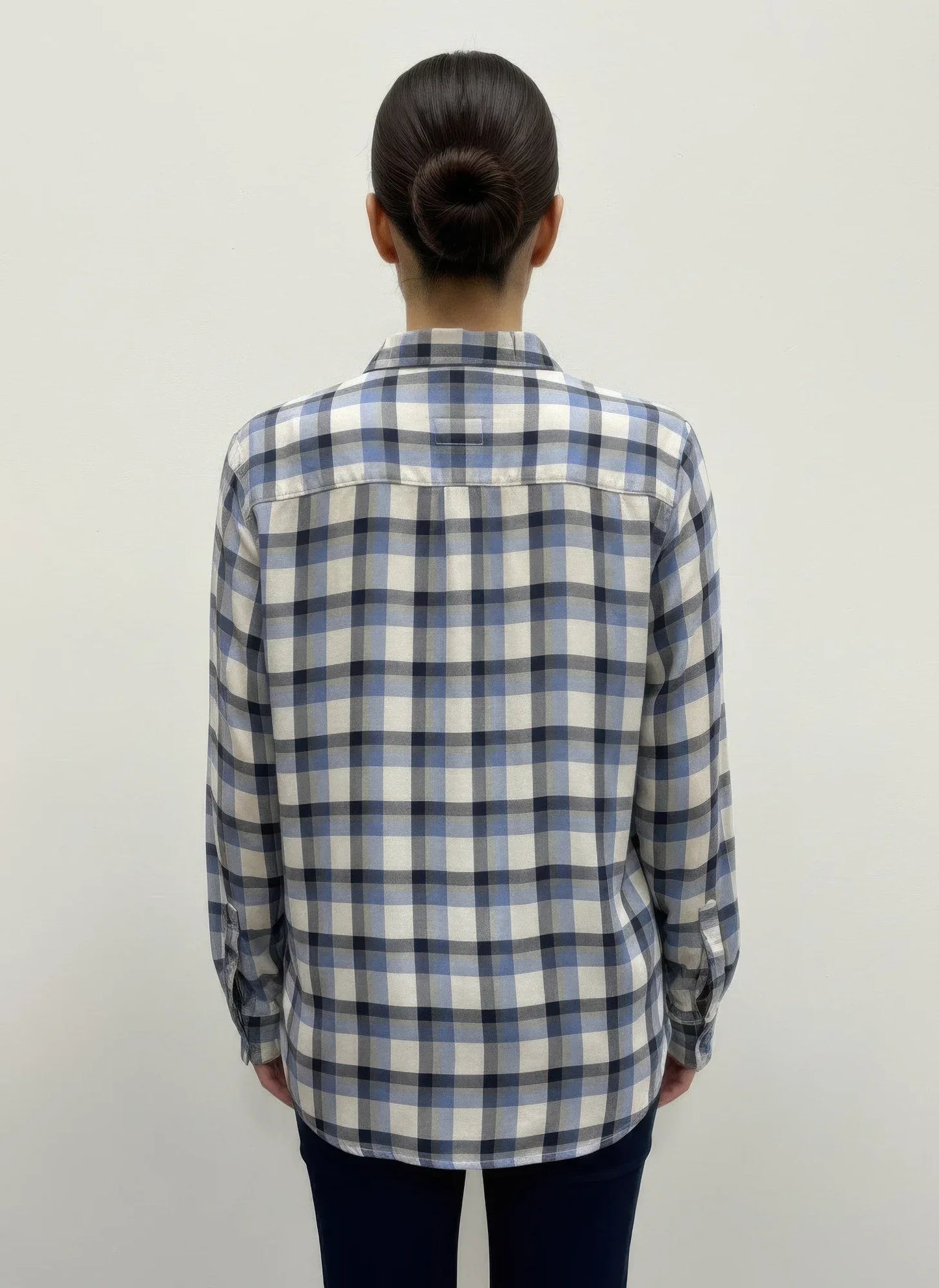 Blouse Femme Carreaux Erika - Rayonne Fluide Boutonnée - Oléna-Fashion