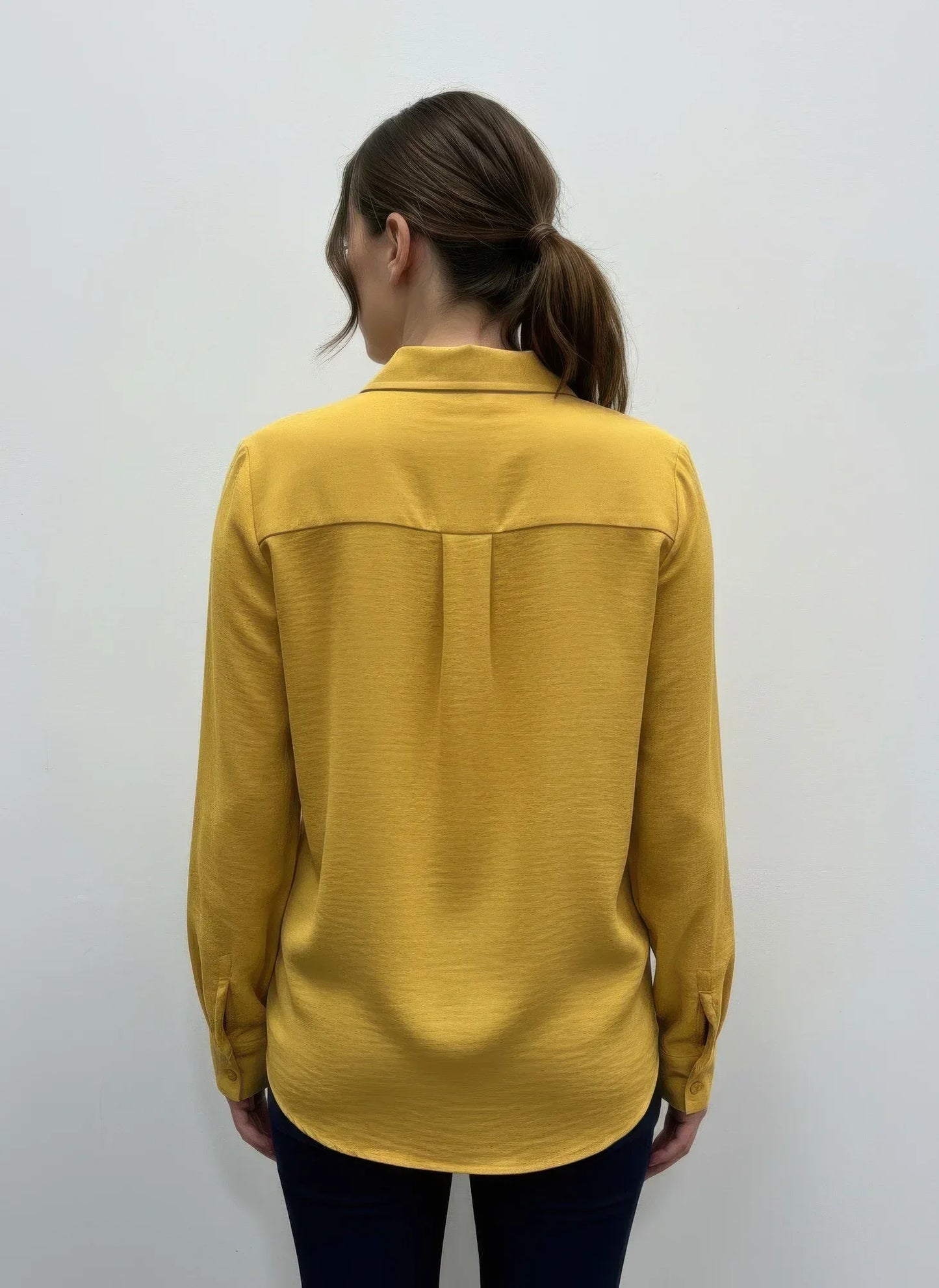 Blouse Femme Manches Longues Ninety - Col Henley Polyester - Oléna-Fashion