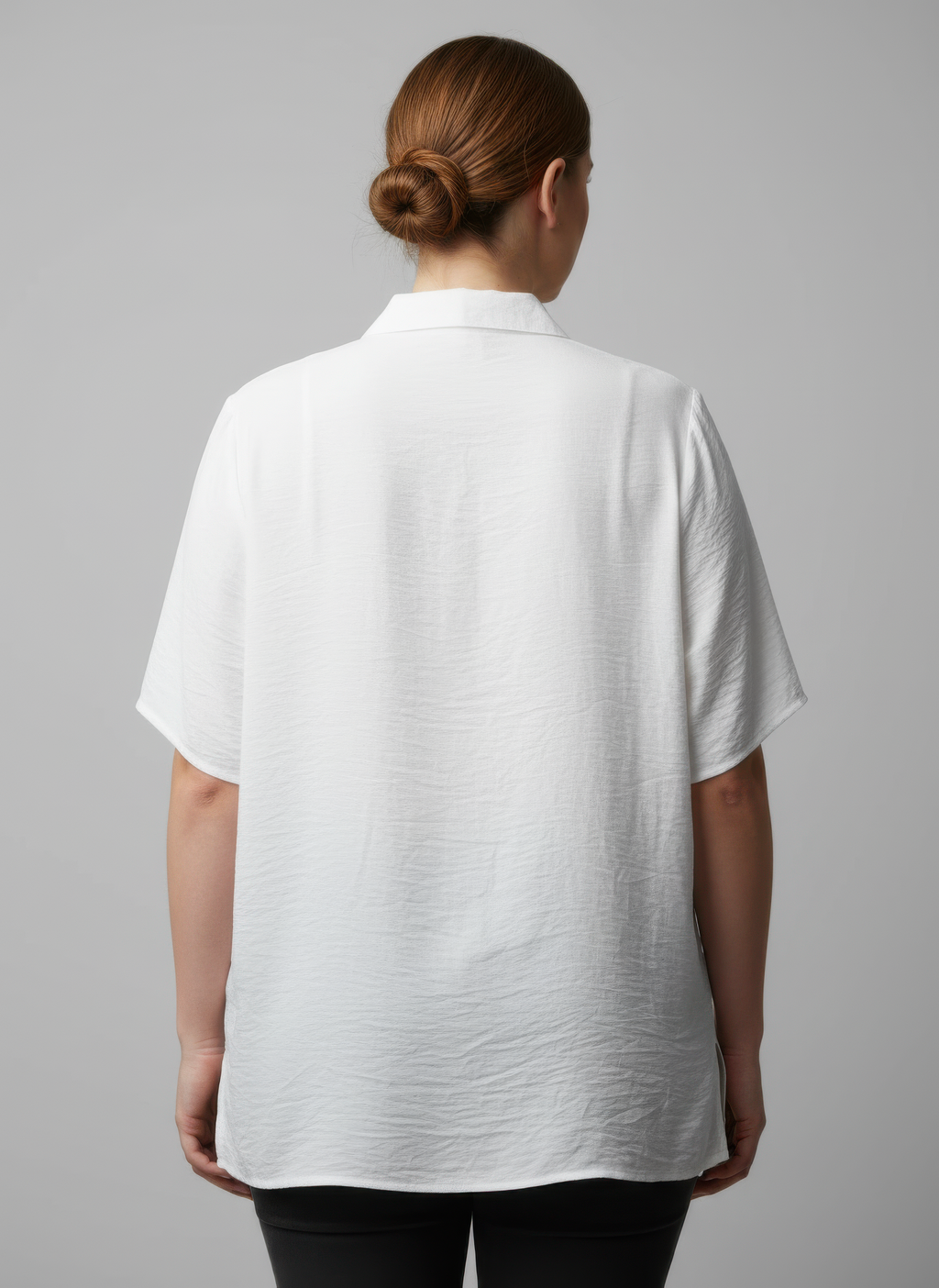 Haut blanc manches courtes, dos uni