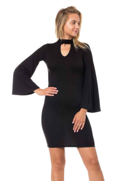 Robe Élégante Incontournable Noire – Mi-Longue