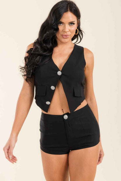 Ensemble Élégant : Haut et Short Bijou