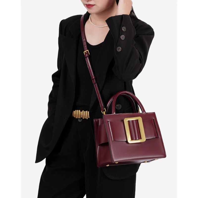 Sac à main chic à boucle pour femme 2026 – Nouveau sac à bandoulière de luxe tendance et de haute qualité, design distinctif en similicuir